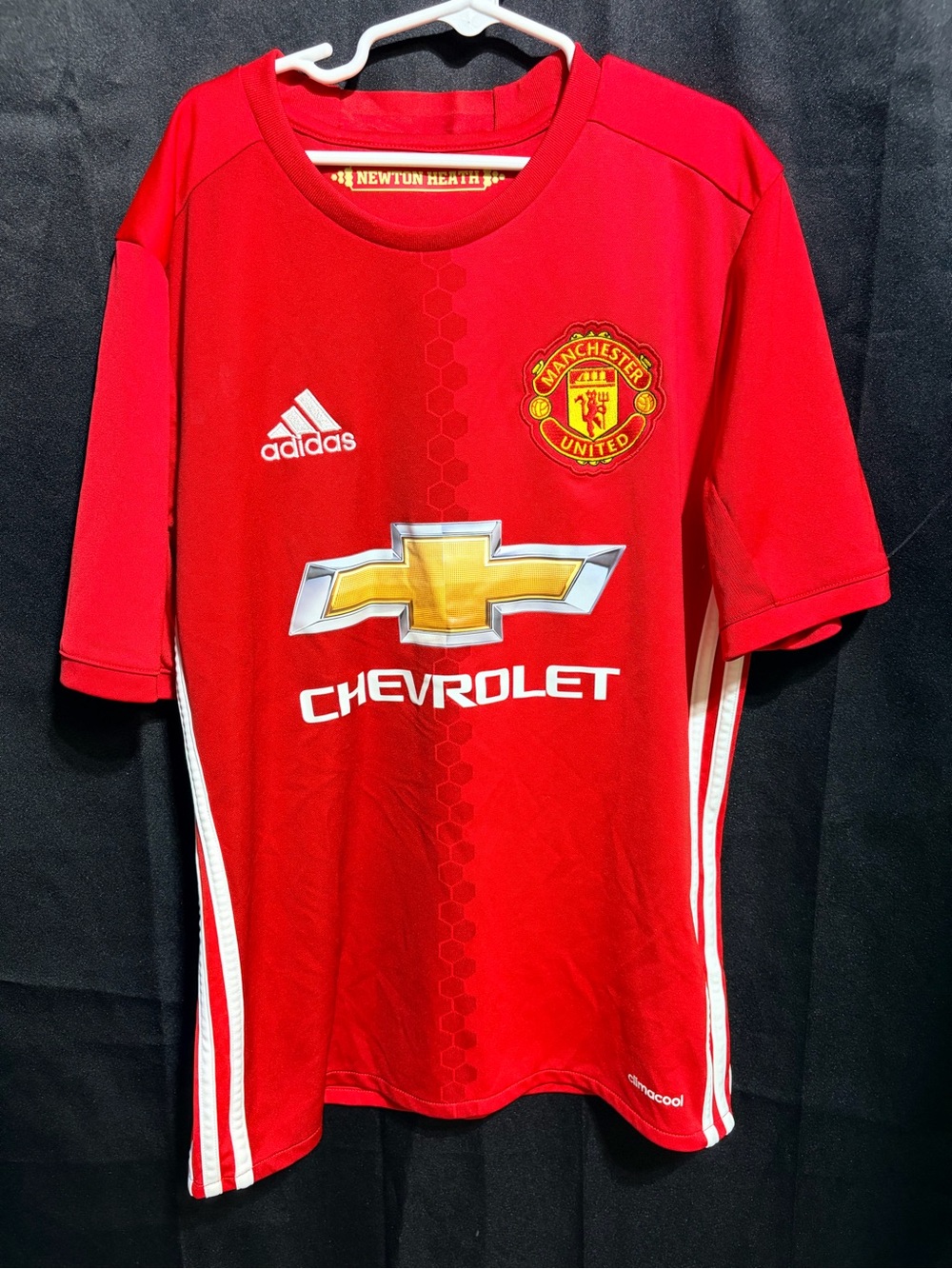 adidas Red Manchester United Kids Soccer Jersey